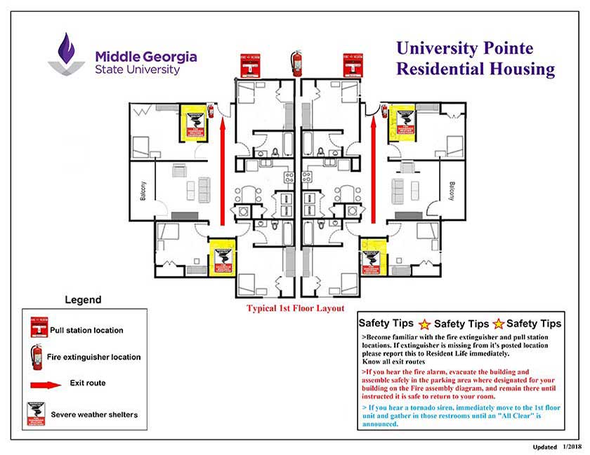 University Pointe Safety Diagram